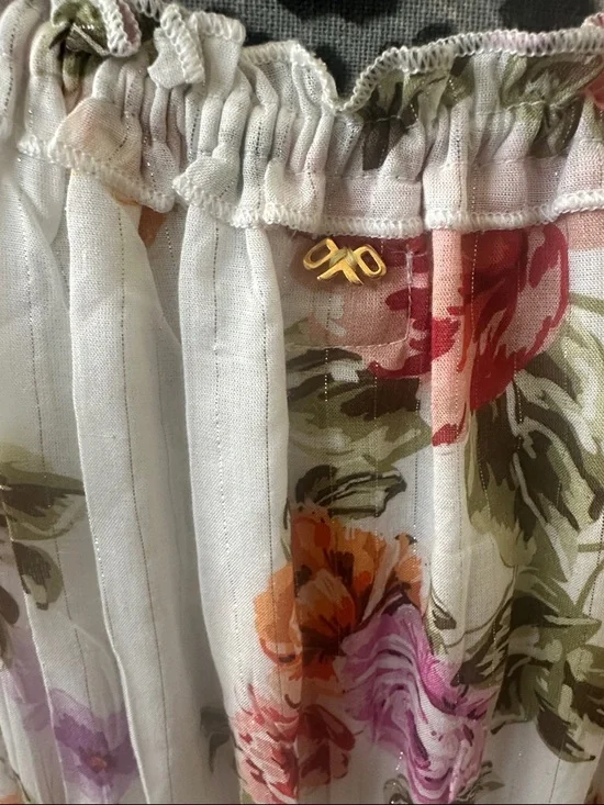 NWT PQ Swim Anthropologie Floral Tiered Maxi Dress Pink - Picture 4 of 15